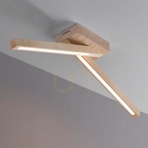 Linus Crossed Ceiling Light, 2xLED, 3000K, 9W, Birch, 57 cm small 1