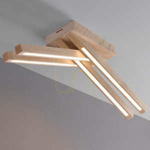 Linus Crossed Ceiling Light, 4xLED, 3000K, 18W, Birch, 53 cm small 1