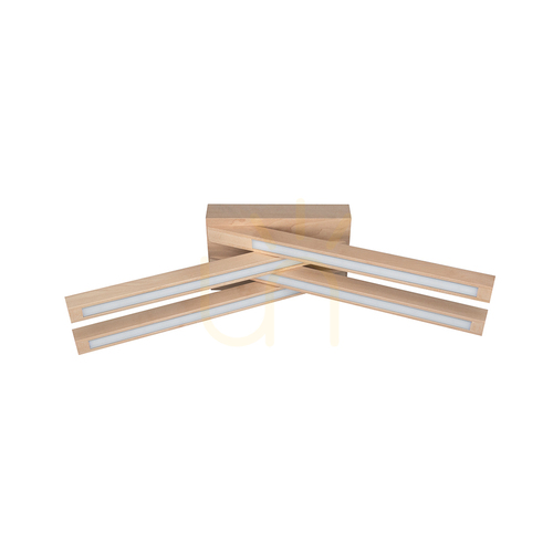 Check Linus Crossed Ceiling Light, 4xLED, 3000K, 18W, Birch, 53 cm