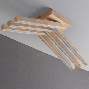 Linus Crossed Ceiling Light, 6xLED, 3000K, 27W, Birch, 57 cm small 1