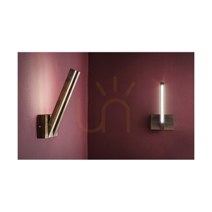 Linus "Out" Wall Sconce, 1xLED, 3000K, 3.75W, Beech and Walnut Wood, 16 cm small 1