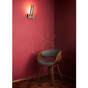 Linus "In" Wall Sconce, 2xLED, 3000K, 6W, Beech and Walnut Wood, 16 cm small 1