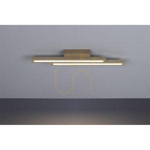 Linus Straight Ceiling Light, 2xLED, 3000K, 12W, Birch, 54.5 cm small 1