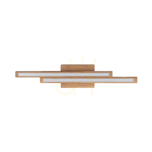 Linus Straight 2xLED 3000K 12W Ceiling Light, Oiled Oak, 54.5 cm small 0