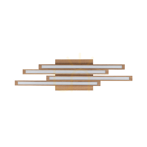 Check Linus Straight Ceiling Light, 4xLED, 3000K, 24W, Oiled Oak, 59 cm