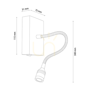 Lector Black Wall Sconce, 1xLED, 2.8 W, 12 cm 1 Lector Black Wall Sconce, 1xLED, 2.8 W, 12 cm small 1