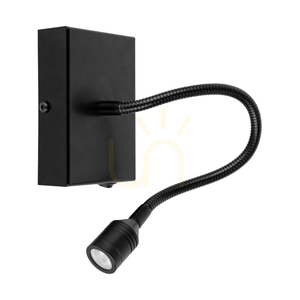 Lector Black Wall Sconce, 1xLED, 2.8 W, 12 cm 0 Lector Black Wall Sconce, 1xLED, 2.8 W, 12 cm small 0