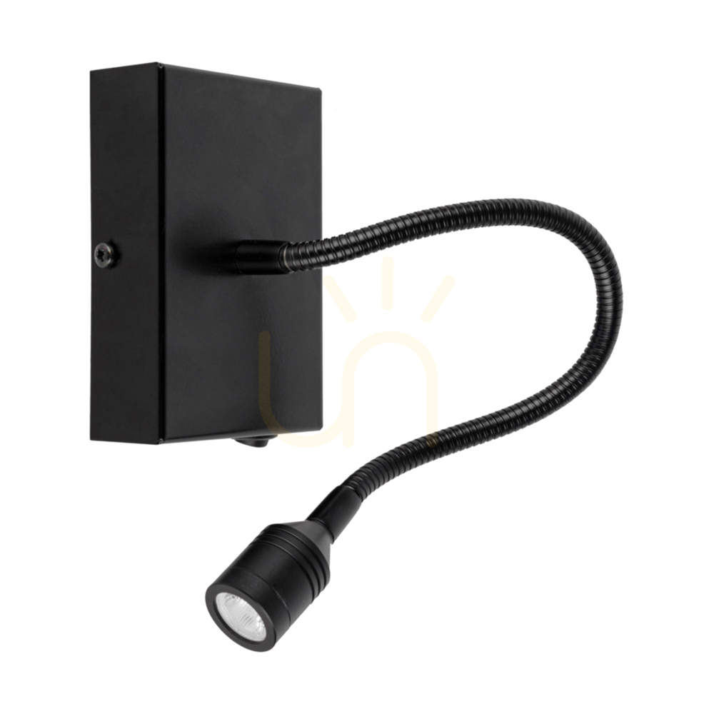 Check Lector Black Wall Sconce, 1xLED, 2.8 W, 12 cm Lector Black Wall Sconce, 1xLED, 2.8 W, 12 cm