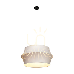 Lotus Pendant Light, 1xE27, Max. 60W, Black Metal/Transparent PVC Cable/Gray Lampshade, Ø57 cm small 3