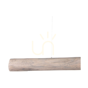 Lucas 1xLED 3000K 33W Pendant Light—Stained Pine, Gray/Black Metal, Transparent PVC Cable, with Touch Dimmer, 115 cm small 2