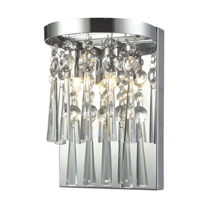 Luxoria Wall Sconce, Includes 2xG9 Sockets, Max. 3W, Chrome Metal/Transparent Crystals, 16 cm small 1