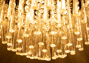 Luxoria Ceiling Light, Includes 4xG9 Sockets, Max. 3W, Chrome Metal/Transparent Crystals, Ø35 cm small 2