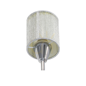 Marbella Wall Sconce 1xE14 Max. 9W Chrome Metal/Silver Lampshade 22 cm small 1