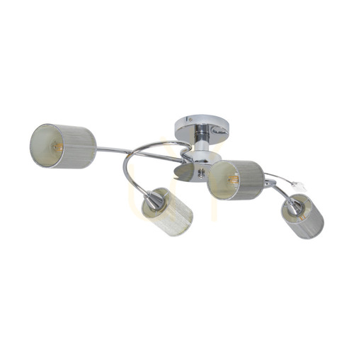 Check Marbella Ceiling Light, 4xE14, Max. 9W, Chrome Metal/Silver, 79 cm Shade