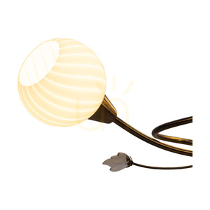 Marbella Ceiling Light, 6xE14, Max. 40W, Metal Patina/White Glass Shade, 80 cm small 3