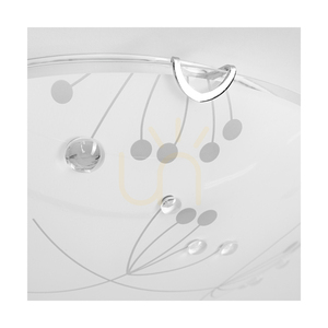 Maryland Ceiling Light, Includes 1x LED 2700K 13W, Chrome Metal/White Glass Shade, Ø30 cm small 2