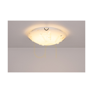 Maryland Ceiling Light, Includes 1x LED 2700K 13W, Chrome Metal/White Glass Shade, Ø30 cm small 4