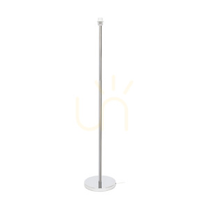 Maxima Floor Lamp, 1xE27, Max. 60W, Chrome Metal / Transparent PVC Cable / Black Lampshade, Ø50 cm small 1