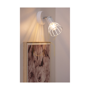 Megan Wall Sconce 1xE14 Max. 40W White Metal 18 cm small 3