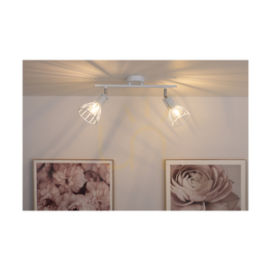 Megan Ceiling Light, 2xE14, Max. 40W, White Metal, 37.5 cm small 3