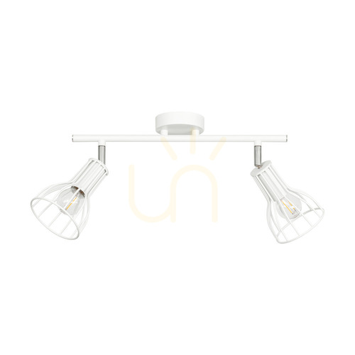 Check Megan Ceiling Light, 2xE14, Max. 40W, White Metal, 37.5 cm