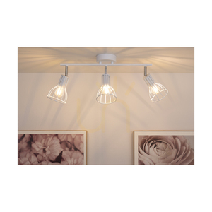 Megan Ceiling Light, 3xE14, Max. 40W, White Metal, 47.5 cm small 3