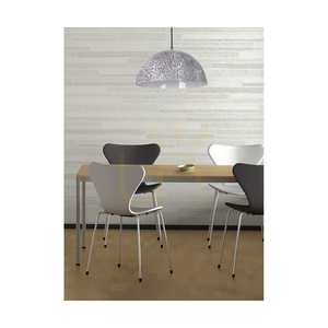 Natura Pendant Light, 1xE27, Max. 60W, Chrome Metal / Transparent PVC Cable / Black-White-Gray Metal Shade, Ø36 cm small 2