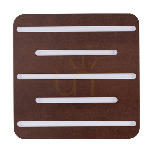 Check Neele Ceiling Light, 5xLED, 3000K, 19.5W, Beech and Walnut Wood, 34 cm