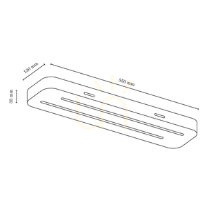 Neele Ceiling Light, 2xLED, 3000K, 12W, Beech and Walnut Wood, 55 cm small 3