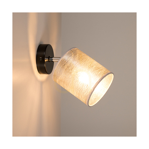 Nevoa Wall Sconce 1xE27 Max. 25W Black-Chrome Metal/Silver Lampshade 25 cm small 2