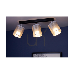 Nevoa Ceiling Light, 3xE27, Max. 25W, Black-Chrome Metal/Silver, 67 cm Shade small 5