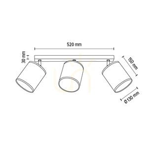 Nevoa Ceiling Light, 3xE27, Max. 25W, Black-Chrome Metal/Silver, 67 cm Shade small 7