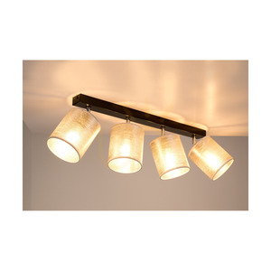 Nevoa Ceiling Light, 4xE27, Max. 25W, Black-Chrome Metal/Silver, 90 cm Shade small 2
