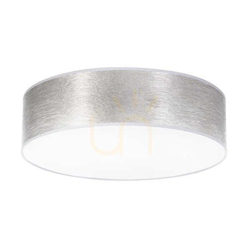 Check Nevoa Ceiling Light, 4xE27, Max. 25W, White Metal/Silver, Lampshade Ø48 cm