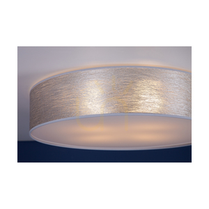 Nevoa Ceiling Light, 4xE27, Max. 25W, White Metal/Silver, Lampshade Ø58 cm small 3