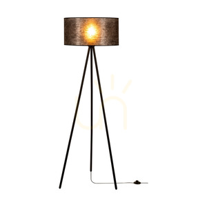 Nevoa Floor Lamp 1xE27 Max. 40W Black Metal/Black PVC Cable/Black Lampshade Ø50 cm small 1