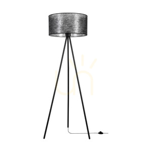Nevoa Floor Lamp 1xE27 Max. 40W Black Metal/Black PVC Cable/Black Lampshade Ø50 cm small 0