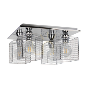 Norman Ceiling Light, 4xE27, Max. 25W, Chrome Metal small 0