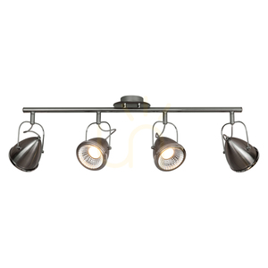 Oliver Ceiling Light, Includes 4xGU10 LEDs (Max. 6W), Satin/Chrome, 76 cm small 1
