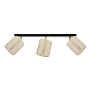Ora Ceiling Light, 3xE27, Max. 25W, Black-Gold Metal/Gold Shade, 52 cm small 0