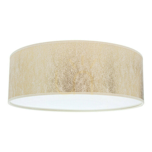 Check Ora Ceiling Light, 3xE27, Max. 25W, White Metal/Gold Lampshade, Ø38 cm