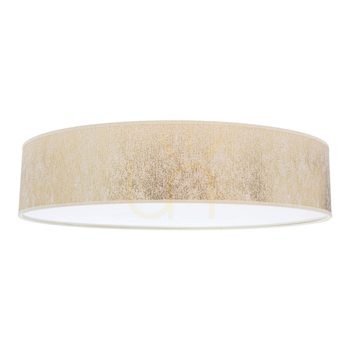Check Ora Ceiling Light, 4xE27, Max. 25W, White Metal/Gold Lampshade, Ø58 cm