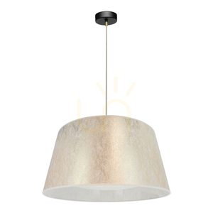 Ora Pendant Light, 1xE27, Max. 40W, Black Metal/Transparent PVC Cable/Gold Lampshade, Ø60 cm small 0