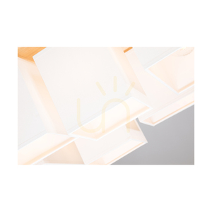 Paloma Ceiling Light, 6xE27, Max. 25W, Oiled Oak/White, 55 cm Lampshade small 6