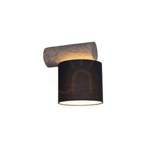 Pino Mix Wall Sconce 1xE27 Max. 25W Gray-Stained Pine / Anthracite Lampshade 25 cm small 1