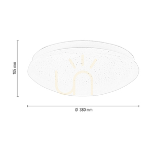 AEG Ceiling Light, 1xLED, 2700K, 20W, White Metal/White Plastic, Ø38 cm small 2
