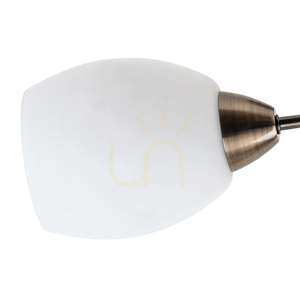 Pisa Ceiling Light, 5xE27, Max. 60W, Metal Patina/White Glass Shade, Ø58 cm small 1