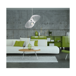 Planet Pendant Light, 1xE27, Max. 60W, White Metal/White PVC Cable/White Metal Shade, 61 cm small 2