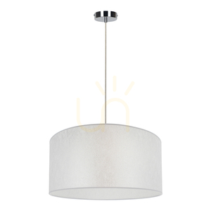 Prata Pendant Light, 1xE27, Max. 60W, Chrome Metal / Transparent PVC Cable / Silver Lampshade, Ø50 cm small 0