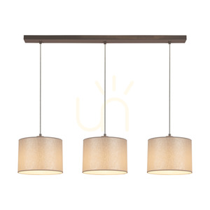 Prata Pendant Light, 3xE27, Max. 40W, Gray Metal/Transparent PVC Cable/Silver Lampshade, 100 cm small 1
